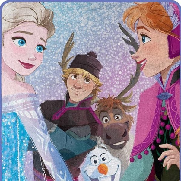 Disney Frozen 2 New Family Micro Raschel Throw Blanket 46x60 Inches For Sale