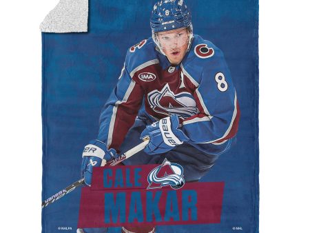 Colorado Avalanche Cale Makar NHL Silk Touch Sherpa Throw Blanket 50X60 Inches For Cheap