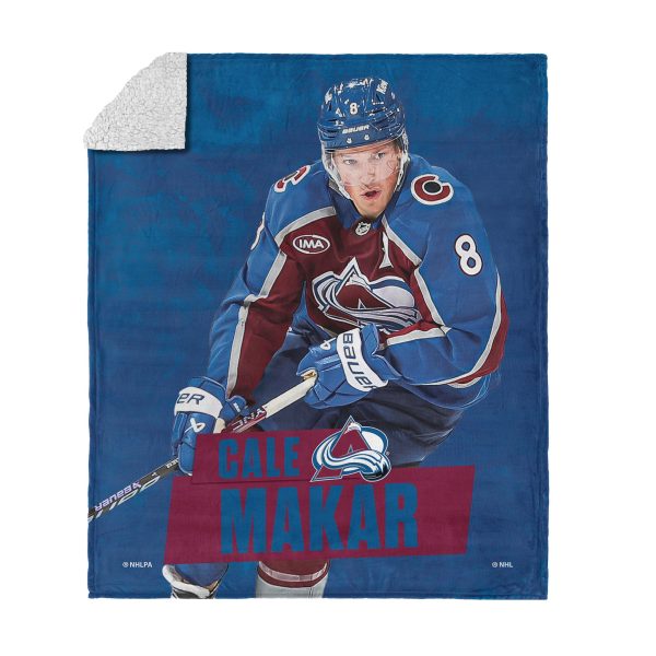 Colorado Avalanche Cale Makar NHL Silk Touch Sherpa Throw Blanket 50X60 Inches For Cheap