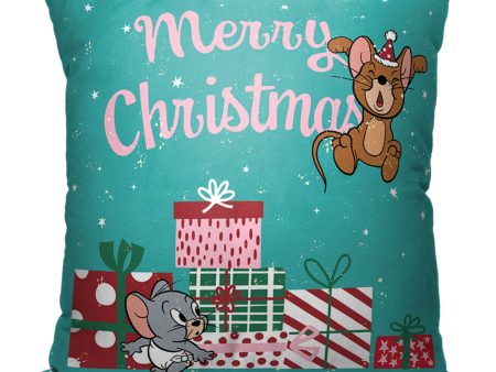 Warner Bros. Tom And Jerry Christmas Time Throw Pillow 18x18 Inches For Cheap