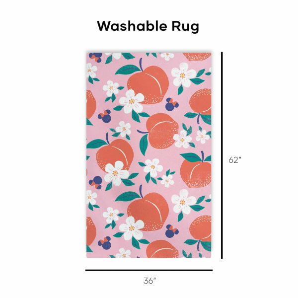 Disney Mickey Mouse Just Peachy Washable Rug 32X62 Inches Hot on Sale