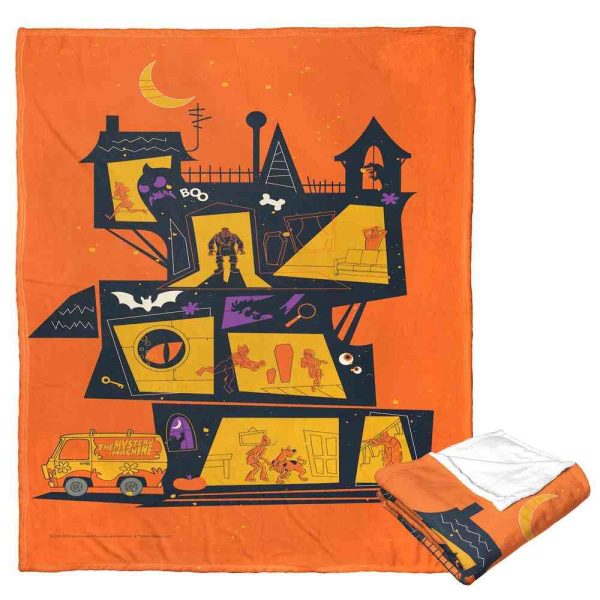 Warner Bros. Scooby-Doo Haunted House Silk Touch Throw Blanket 50x60 Inches For Cheap