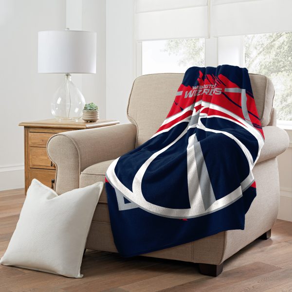 NBA Washington Wizards Dimensional Micro Raschel Throw Blanket 46x60 Inches Hot on Sale