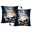 Warner Bros. Polar Express Hot Chocolate Throw Pillow 18x18 Inches on Sale