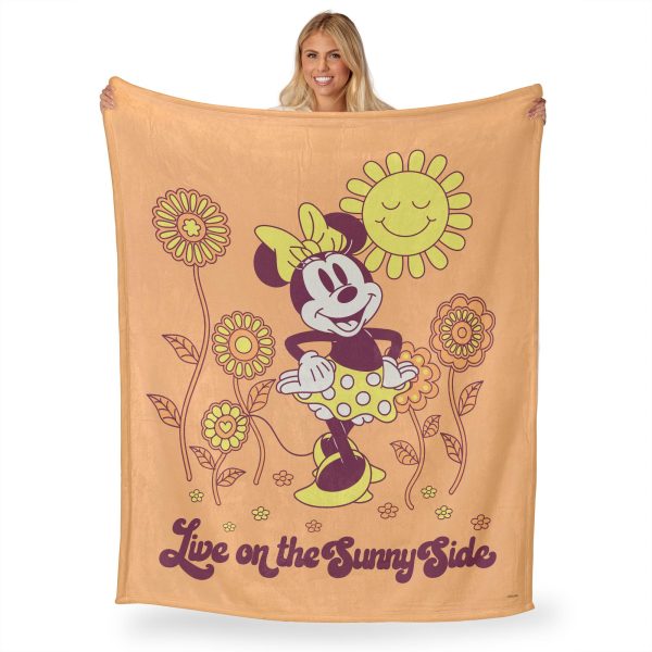 Disney Minnie Mouse Sunnyside Silk Touch Throw Blanket 50x60 Inches Sale