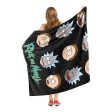 Warner Bros. Rick and Morty Talking Heads Silk Touch Throw Blanket 50x60 Inches Online Hot Sale