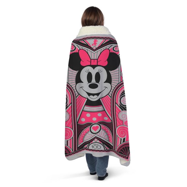 Disney D100 Art Deco Minnie Mink Sherpa Throw Blanket 60x80 Inches Online now