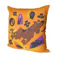 Warner Bros. Scooby-Doo Running Through Haunted Halls Throw Pillow 18x18 Inches For Cheap