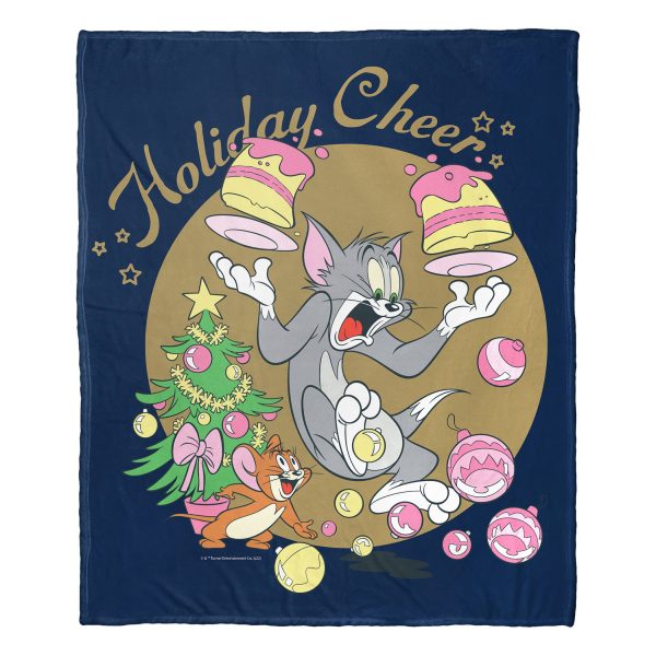 Warner Bros. Tom And Jerry Holiday Cheer And Mischief Silk Touch Throw Blanket 50x60 Inches Hot on Sale