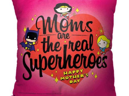 Warner Bros. Superman Moms Are The Real Supers Throw Pillow 18x18 Inches Fashion