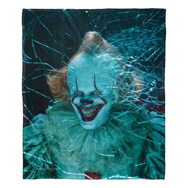 Warner Bros. Horror Clown Break Out Silk Touch Throw Blanket 50x60 Inches on Sale