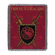 Warner Bros. House of the Dragon Remember Blood Woven Tapestry Throw Blanket 48x60 Inches Fashion