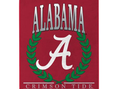 Alabama Crimson Tide NCAA Plateau Silk Touch Throw Blanket 46X60 Inches For Sale