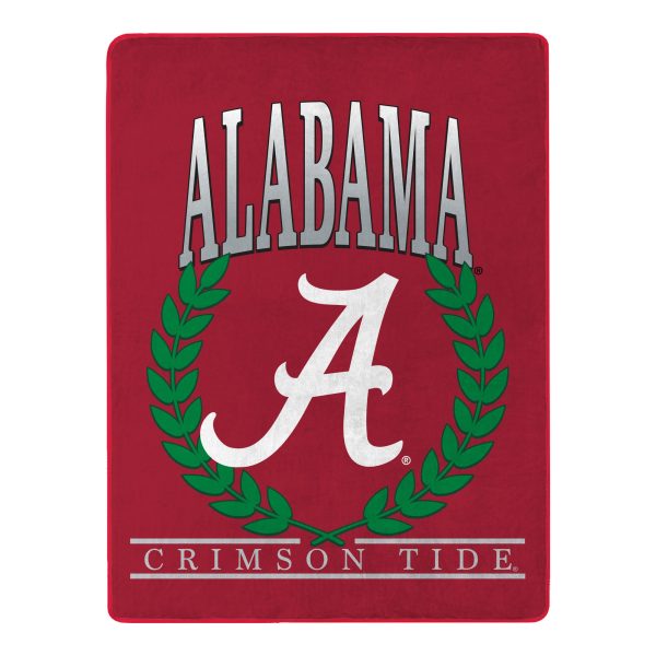 Alabama Crimson Tide NCAA Plateau Silk Touch Throw Blanket 46X60 Inches For Sale