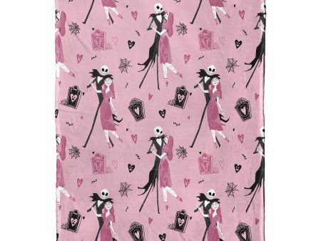 Disney Nightmare Before Christmas Misfit Tango Silk Touch Throw Blanket 50x70 Inches For Cheap