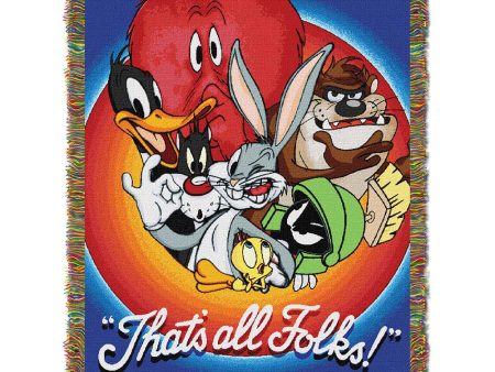 Warner Bros. Looney Tunes Favorite Show Woven Tapestry Throw Blanket 48x60 Inches Fashion