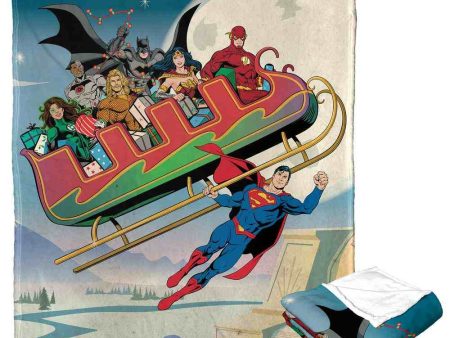 Warner Bros. Justice League Super Sleigh Silk Touch Throw Blanket 50x60 Inches Online now