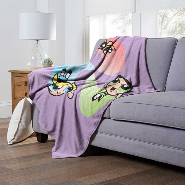 Cartoon Network Powerpuff Girls Super Swirl Silk Touch Throw Blanket 50x60 Inches Online Hot Sale