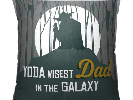 Disney Star Wars Classic Yoda Best Dad Throw Pillow 18x18 Inches Online Sale