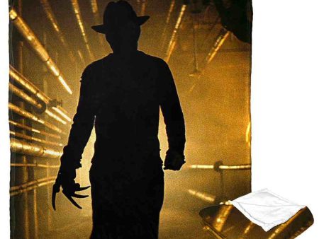 Warner Bros. Nightmare on Elm Street Here Comes Freddy Silk Touch Throw Blanket 50x60 Inches For Cheap