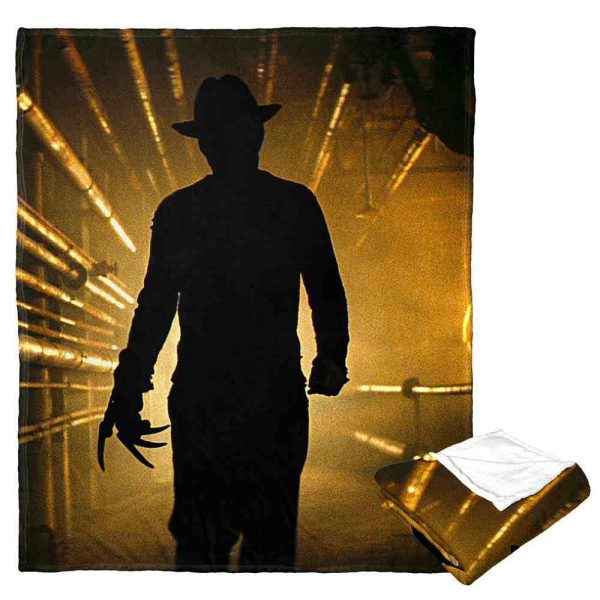 Warner Bros. Nightmare on Elm Street Here Comes Freddy Silk Touch Throw Blanket 50x60 Inches For Cheap