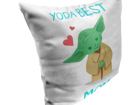 Disney Star Wars Classic Yoda Best Mom Throw Pillow 18x18 Inches Hot on Sale