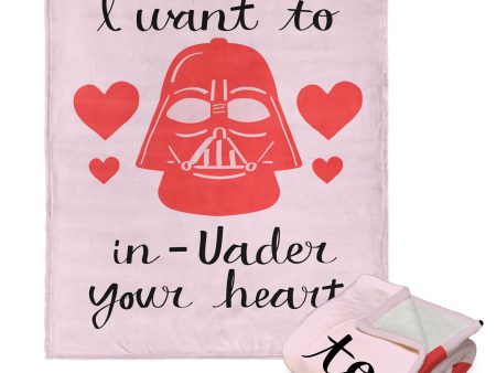 Disney Star Wars Classic Invader Silk Touch Sherpa Throw Blanket 50x60 Inches Sale