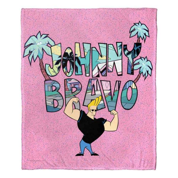 Cartoon Network Johnny Bravo Johnny s Life Silk Touch Throw Blanket 50x60 Inches For Cheap