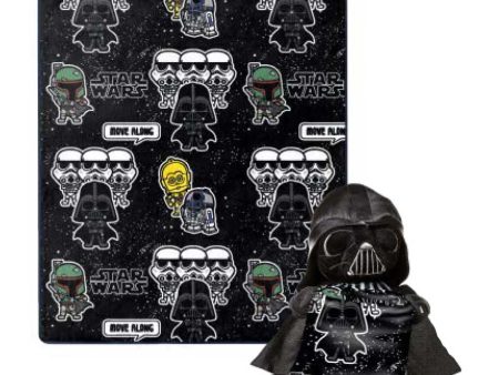 Disney Star Wars Classic Space Vader Character Hugger Pillow and Silk Touch Throw Blanket Set 40x50 Inches For Discount