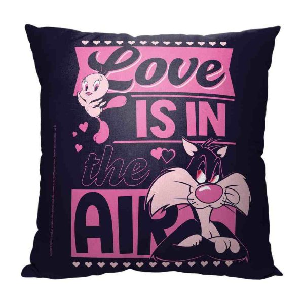 Warner Bros. Looney Tunes Love Is In The Air Throw Pillow 18x18 Inches Fashion