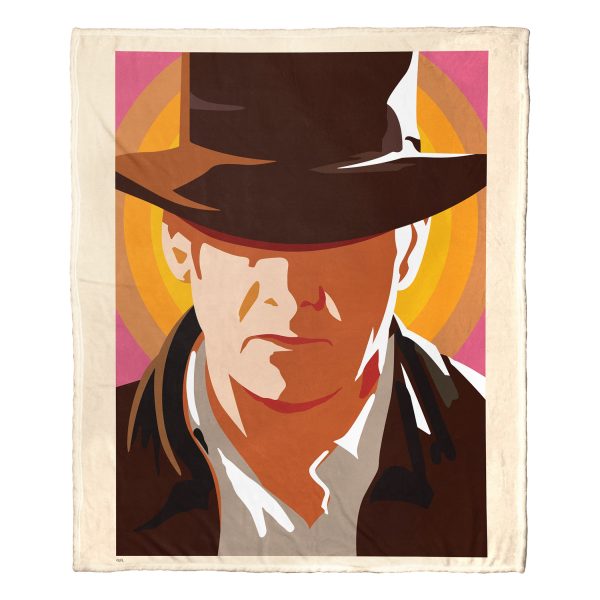 Disney Indiana Jones Dial Of Destiny Pop Art Indy Silk Touch Throw Blanket 50x60 Inches For Sale