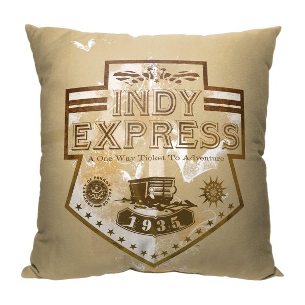 Disney Indiana Jones Indy Express Pillow 18x18 Inches Online Sale