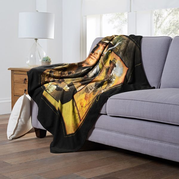 Disney Indiana Jones Adventurous Indy Silk Touch Throw Blanket 50x60 Inches Online now