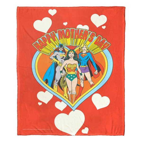 Warner Bros. Justice League Mom Group Silk Touch Throw Blanket 50x60 Inches on Sale