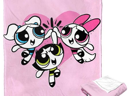 Cartoon Network Powerpuff Girls Power Puff Together Silk Touch Throw Blanket 50x60 Inches For Sale