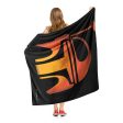 Disney Star Wars Boba Fett Jack O  Lantern Silk Touch Throw Blanket 50x60 Inches For Cheap