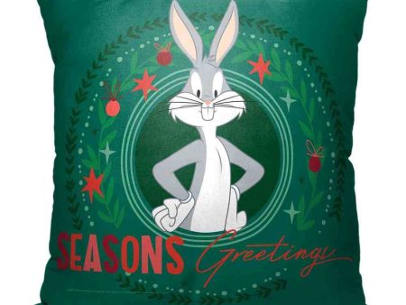 Warner Bros. Looney Tunes Greetings From Bugs Throw Pillow 18x18 Inches on Sale