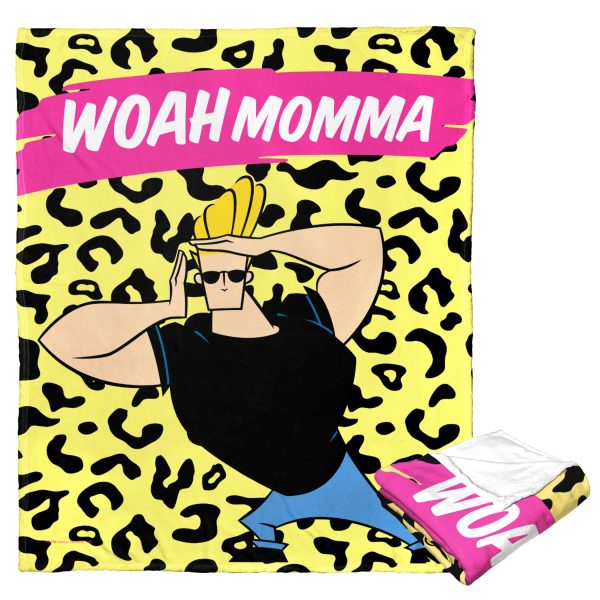 Cartoon Network Johnny Bravo Woah Mama Silk Touch Throw Blanket 50x60 Inches on Sale