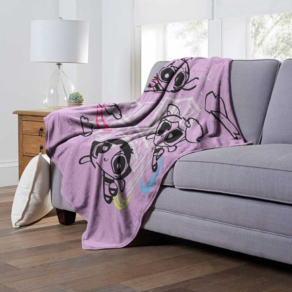 Cartoon Network Powerpuff Girls Flying High Silk Touch Throw Blanket 50x60 Inches Online Sale