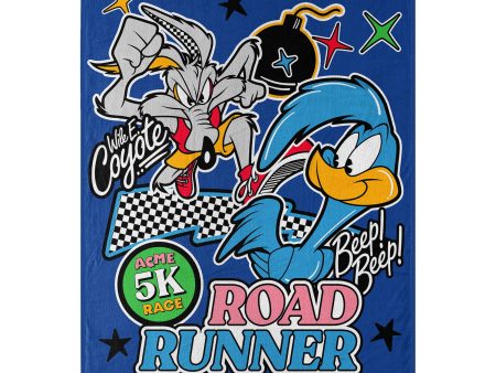 Warner Bros. Looney Tunes Beep Beep Micro Raschel Throw Blanket 46x60 Inches Online now