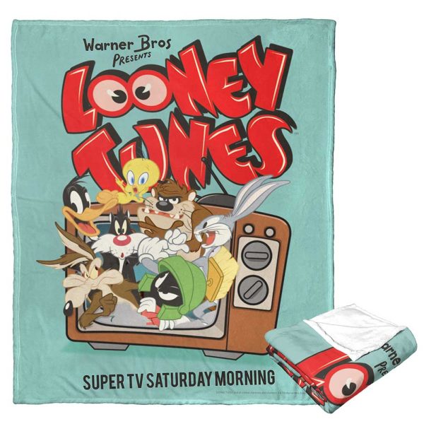 Warner Bros. Looney Tunes Super Saturday Silk Touch Throw Blanket 50x60 Inches Fashion