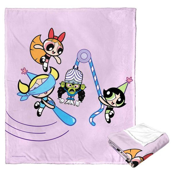 Cartoon Network Powerpuff Girls Birthday Bash The Baddie Silk Touch Throw Blanket 50x60 Inches Online now