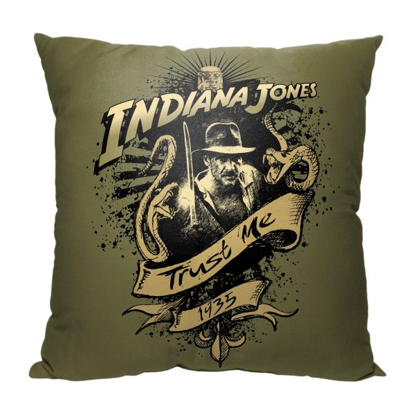 Disney Indiana Jones Trust Me Pillow 18x18 Inches Discount