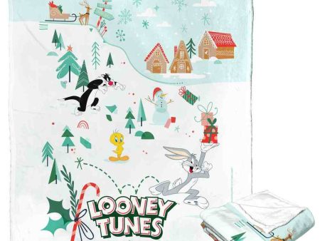 Warner Bros. Looney Tunes Looney Holidays Silk Touch Throw Blanket 50x60 Inches Cheap