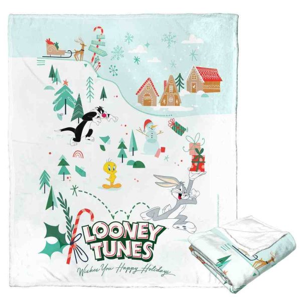 Warner Bros. Looney Tunes Looney Holidays Silk Touch Throw Blanket 50x60 Inches Cheap