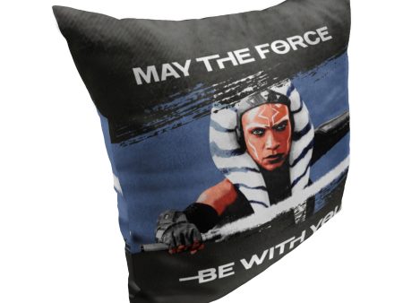 Disney Star Wars Ahsoka May The Force Throw Pillow 18x18 Inches Online Hot Sale