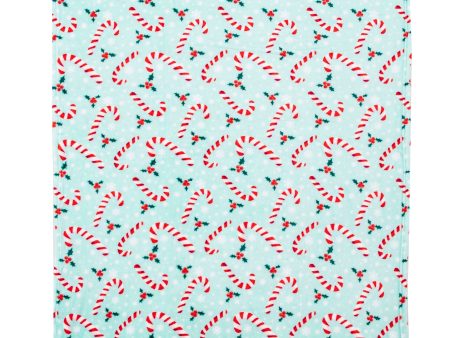 Candy Cane Snowflakes Silk Touch Throw Blanket 50x60 Inches Hot on Sale