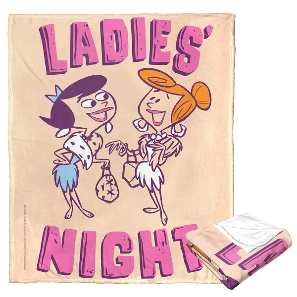 Warner Bros. The Flintstones Ladies Night Silk Touch Throw Blanket 50x60 Inches Hot on Sale