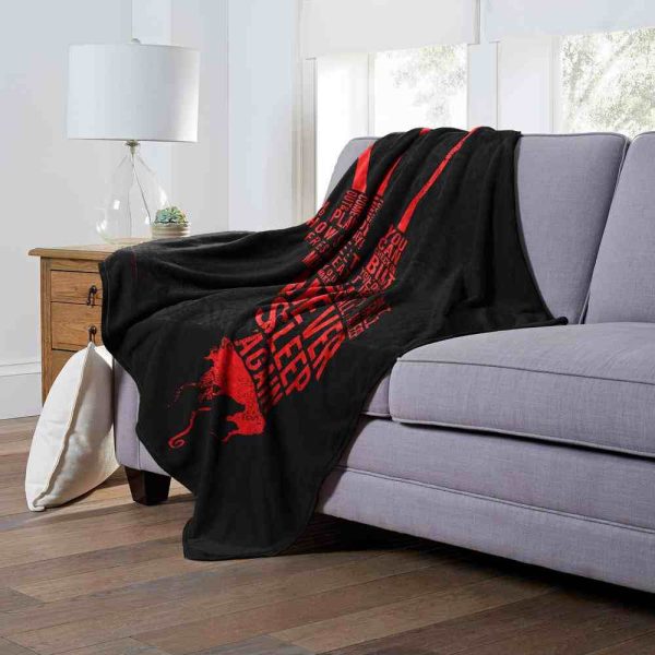 Warner Bros. Nightmare on Elm Street Freddy Quotes Silk Touch Throw Blanket 50x60 Inches Supply