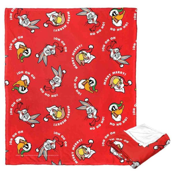 Warner Bros. Looney Tunes Merry Merry Silk Touch Throw Blanket 50x60 Inches Online Hot Sale